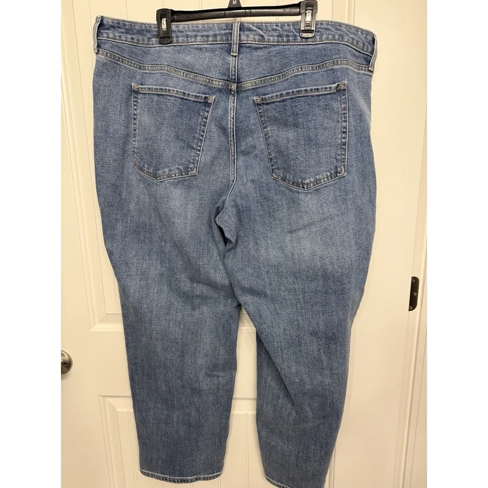 Old Navy Jeans Womens Size 22 OG Loose Fit High Rise Stretch Blue Medium Wash - Picture 2 of 3